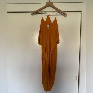 Misa Los Angeles x Revolve Gold Draped Dress XS